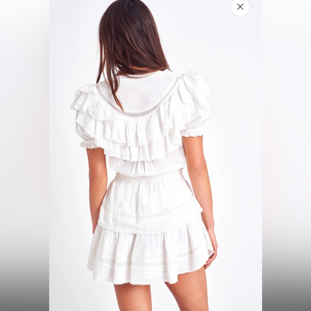 Love Shack Fancy Liv Cotton Ruffled Dress - Picture 4 of 5